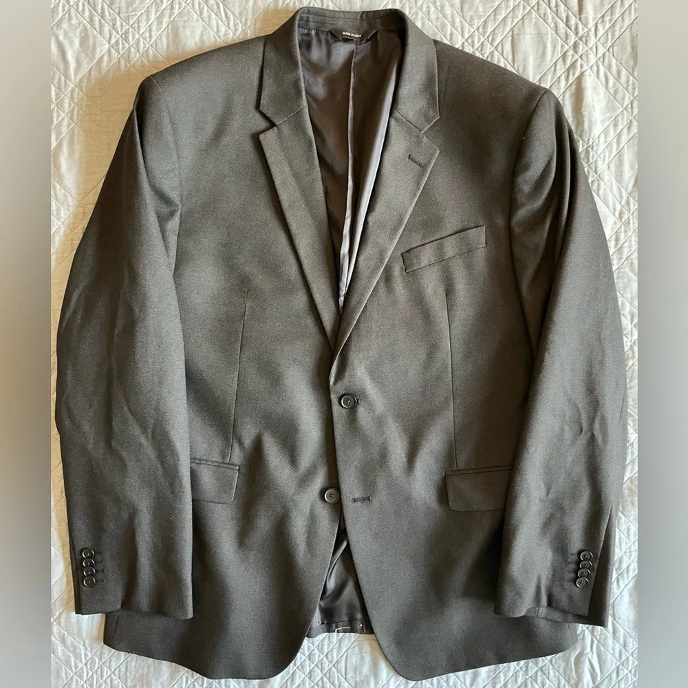 BANANA‎ REPUBLIC Standard Fit 2-Button Suit Jacket in Charcoal Size 46 R $398